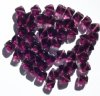 50 8mm Diagonal Hole Amethyst Cube Beads